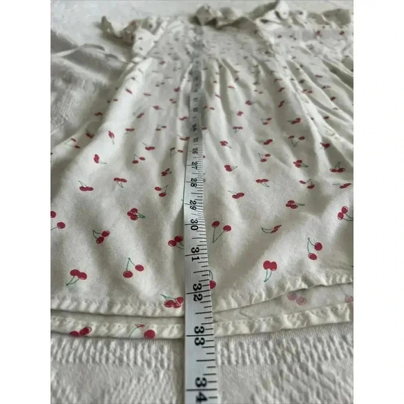 SO Retro Pinup Rockabilly Y2K Cherry Dress Button Down Tie Back Size Large - Picture 11 of 13